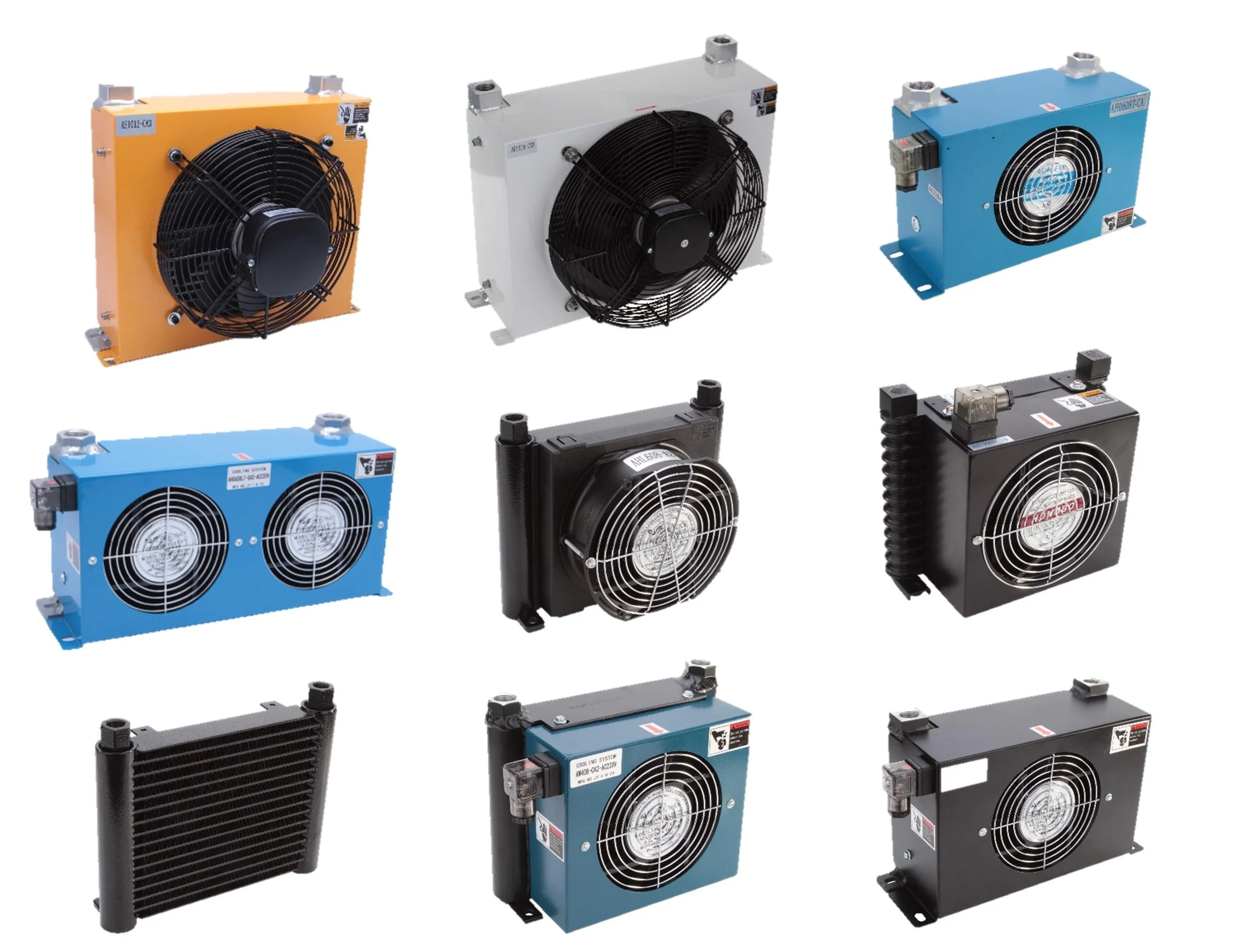 CML Air-cooled radiator series, Plate-fin coolers, Heat exchangers, Plate-fin hydraulic oil coolers, Plate-fin heat exchangers